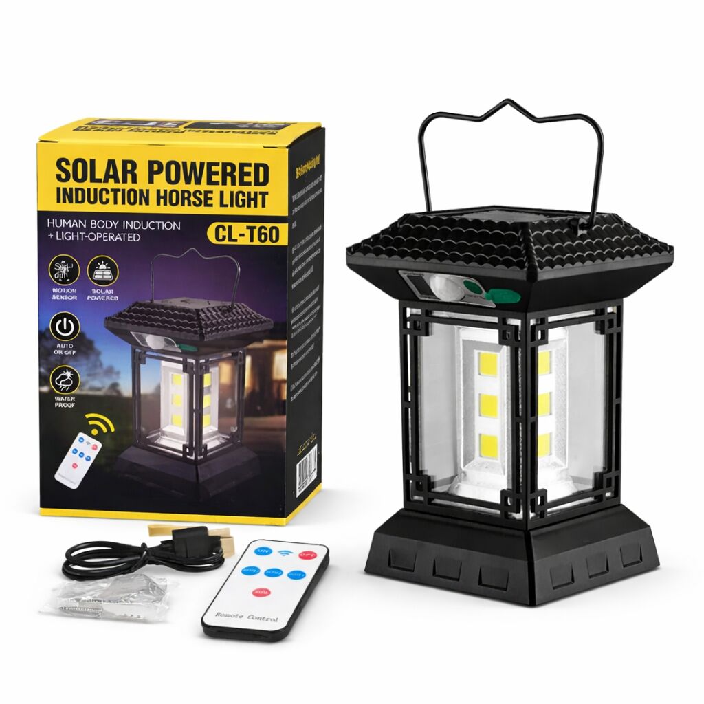Uzaktan Kumandalı CL-T60 Solar LED Lamba - 2400mAh Pil Kapasiteli, Su Geçirmez kamp lambası