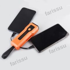 5000 mAh Powerbankli Bisiklet Lambası - 600 Lümen Çift Işık Kaynağı ve Dijital Gösterge ile Güvenli Sürüş