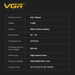 VGR V-285 Profesyonel Saç Kesme Makinesi