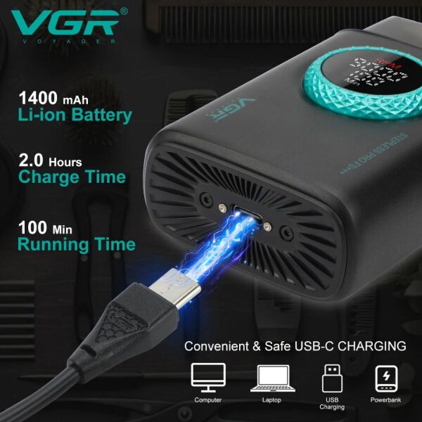 VGR V-378 Profesyonel Yüksek Hızlı Folyo Tıraş Makinesi - Kırmızı ve Siyah Renk Seçenekleriyle Kırmızı