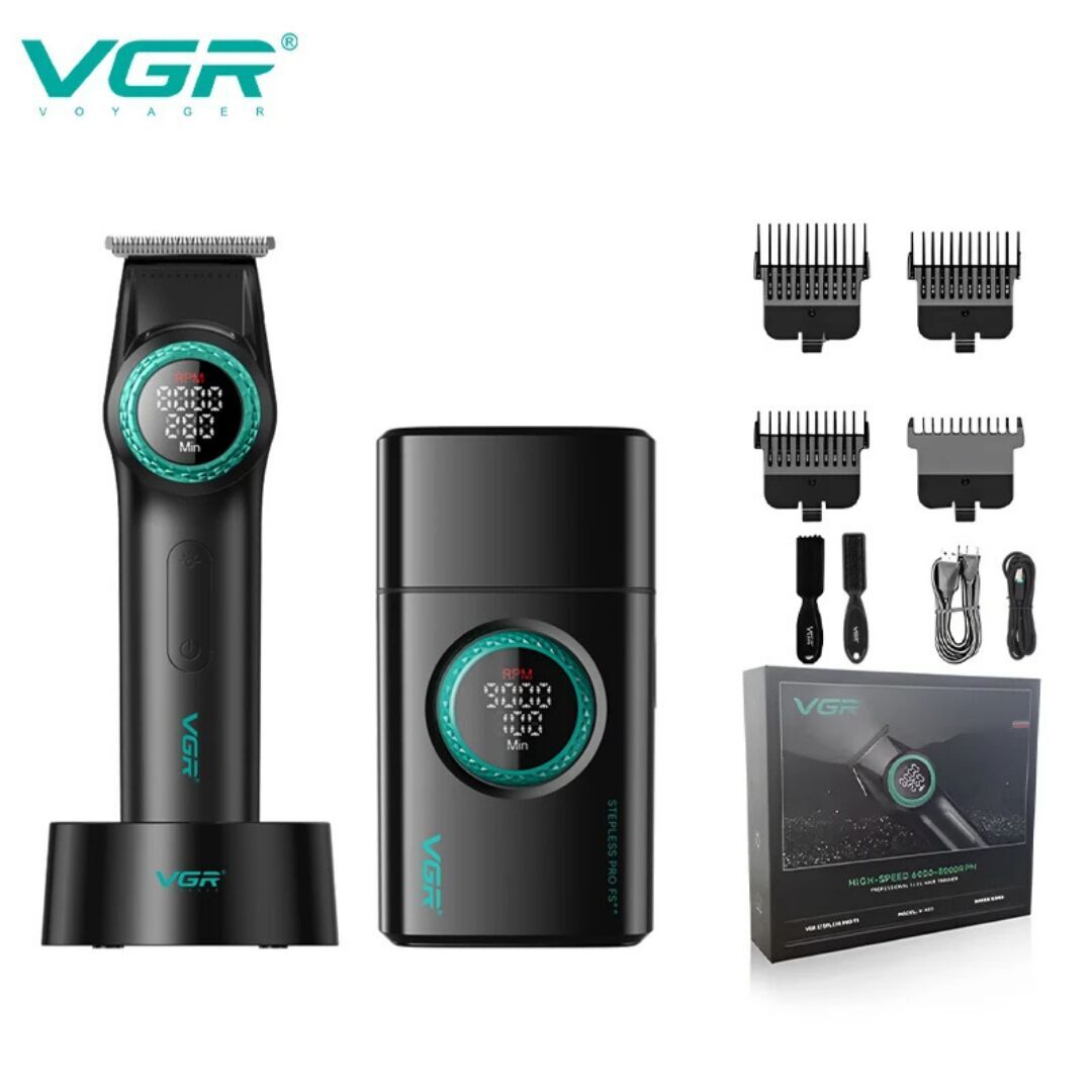 VGR V-977 & V-377 Profesyonel Saç, Sakal ve Günlük Tıraş Seti