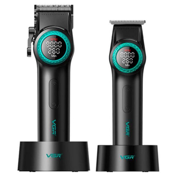 VGR Profesyonel Saç & Sakal Kesme Makinesi Seti - V-001PRO & V-977 Siyah