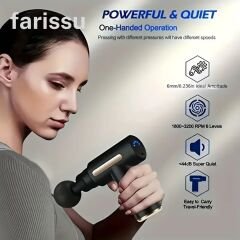 Mini Masaj Tabancası - Taşınabilir ve Şarjlı gri