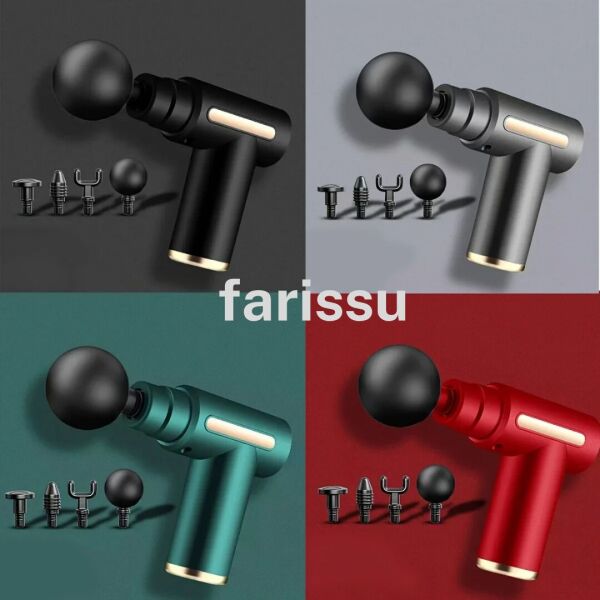 Mini Masaj Tabancası - Taşınabilir ve Şarjlı gri
