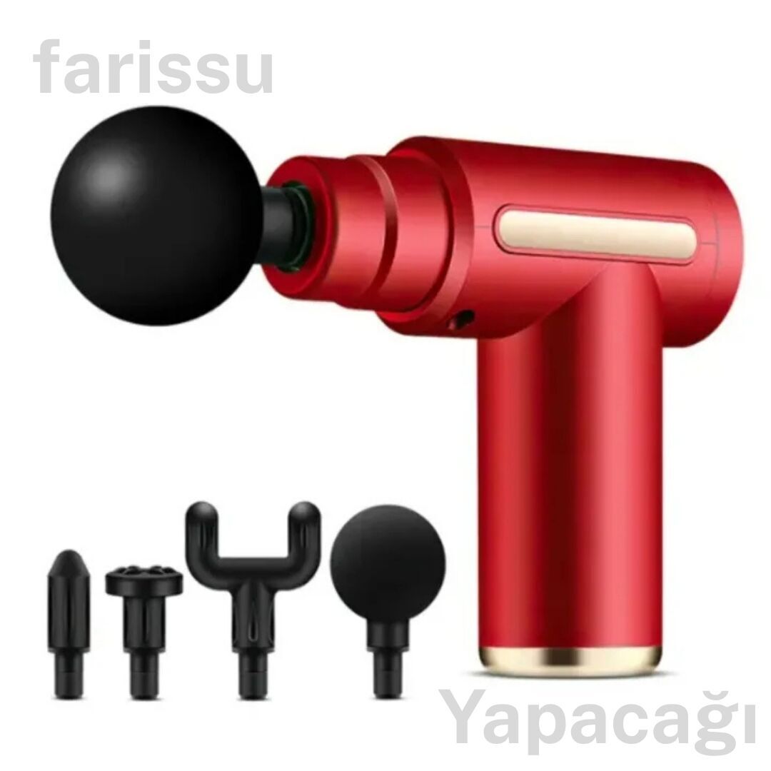 Mini Masaj Tabancası - Taşınabilir ve Şarjlı Kırmızı