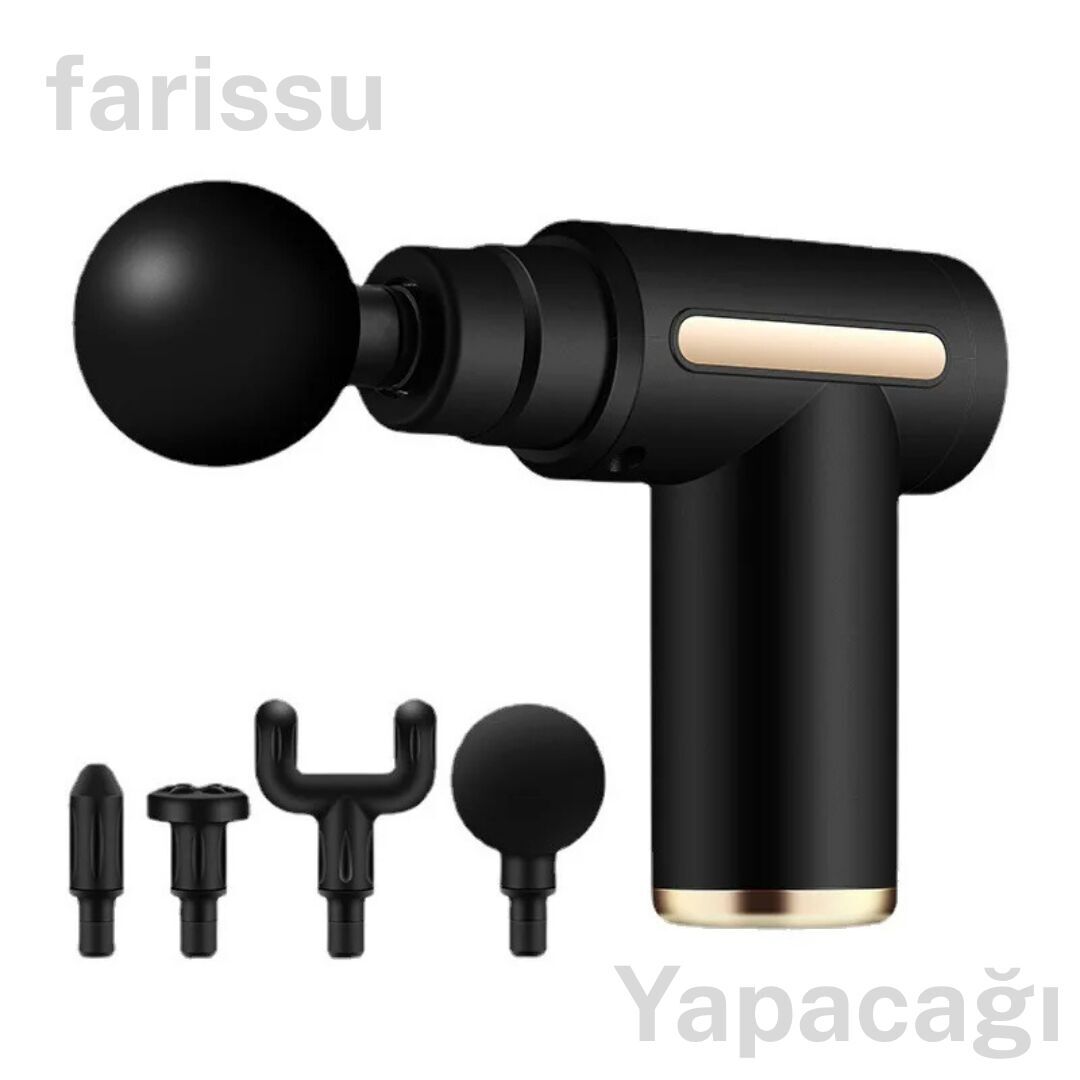 Mini Masaj Tabancası - Taşınabilir ve Şarjlı Siyah