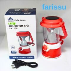 Güneş Enerjili ve Şarjlı Acil Durum Kamp Lambası - GK7768
