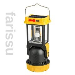 Çok Fonksiyonlu Şarjlı Kamp Lambası Feneri - Güneş Enerjili, Powerbank Özellikli, 4 Modlu, Suya Dayanıklı