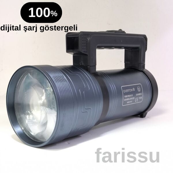 RT-829 100W 1000 Lümen Güçlü LED Acil Durum ve El Feneri – Şarjlı, Full Metal Gövde, Zoom Özellikli