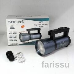 RT-829 100W 1000 Lümen Güçlü LED Acil Durum ve El Feneri – Şarjlı, Full Metal Gövde, Zoom Özellikli
