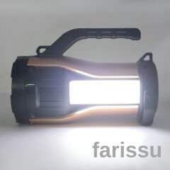 Güneş Enerjili, 7 Farklı Moda Sahip 10W LED Aydınlatma Solar Panelli Acil Durum  El Feneri