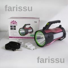 Güneş Enerjili, 7 Farklı Moda Sahip 10W LED Aydınlatma Solar Panelli Acil Durum  El Feneri