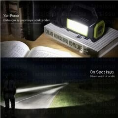 GK-T95  5 Adet 30W Uzun Menzilli Solar Panelli Powerbank Usb Çıkış S.o.s Lu Ultra Güçlü Ledli Şarjlı Feneri