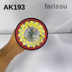 AK193 100W 5000-7000 Lümen Şarjlı Full Metal El Feneri – 16000 mAh Pil Kapasiteli, Metal Çantalı