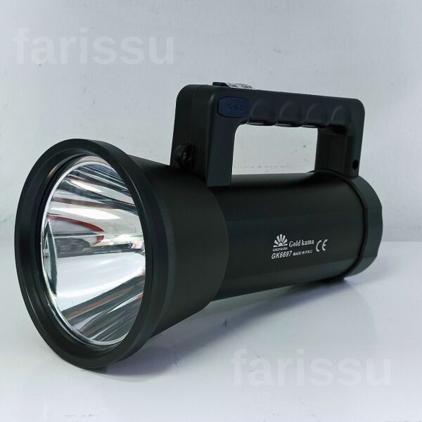 Gold Kama GK6697 Uzun Menzilli LED Şarj Edilebilir Projektör El Feneri 10W