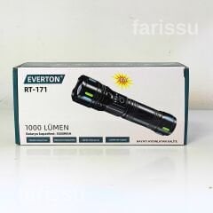 RT-171 1000 Lümen 50W Şarjlı LED El Feneri – 5 Modlu, Teleskopik Odaklamalı, Suya Dayanıklı