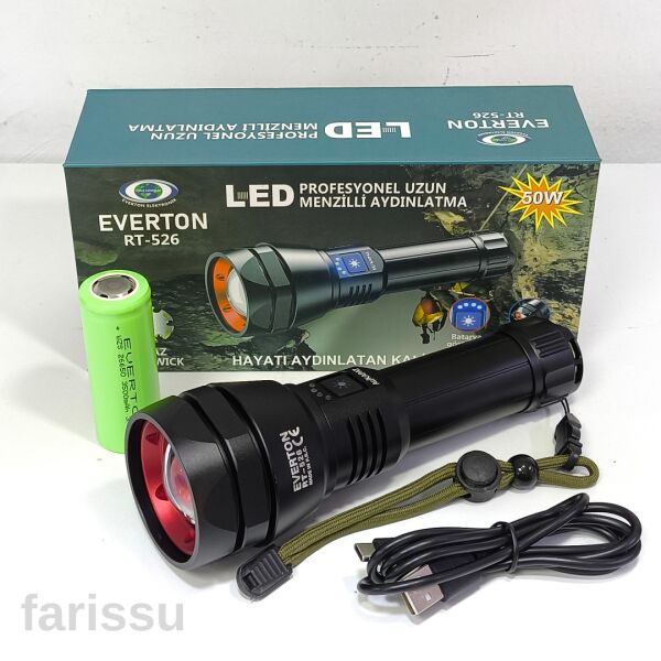 Profesyonel LED El Feneri - 50W Güç, 1000 Lümen Aydınlatma RT-526