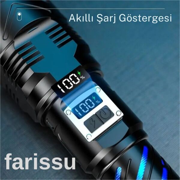 RT-397 50W 1000 Lümen Şarjlı LED El Feneri 4800 mah şarjlı pil