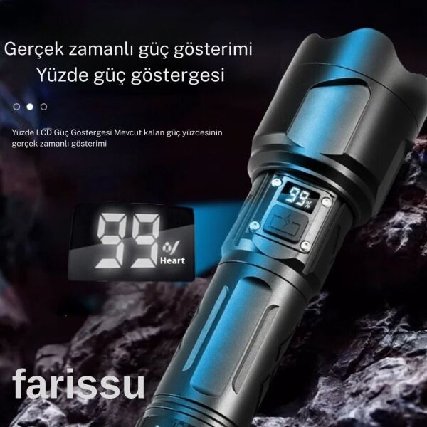 SMALL SUN SM-316 50W 1000 Lümen 800m Menzilli Şarjlı LED El Feneri