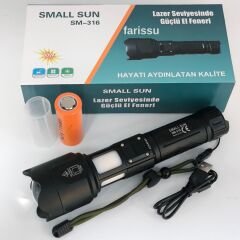 SMALL SUN SM-316 50W 1000 Lümen 800m Menzilli Şarjlı LED El Feneri