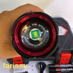 Gold Kama GK-63 Ultra Güçlü LED El Feneri - 150W, 15000 Lümen, Lazer Fonksiyonlu