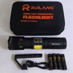 GK-S2303B Ultra Parlak Şarj Edilebilir El Feneri - 8000 Lümen, Çok Modlu, Powerbank Özellikli