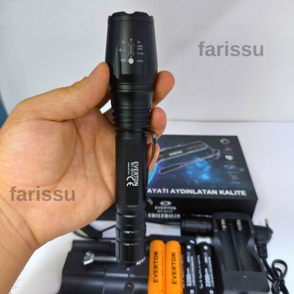 RT-S117 Zoomlu Tüfek Feneri ve Yedek Piller Hediyeli!