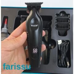 WAER 2'si 1 Arada Profesyonel Saç Kesme ve Sakal Düzeltme Makinesi Seti