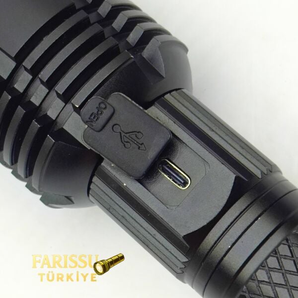 Small Sun SM-6501 50W Şarjlı LED El Feneri - 800 Metre Menzilli, USB-C ve Zoom Özellikli