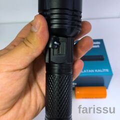 Small Sun SM-6501 Yüksek Güçlü, Şarj Edilebilir ve Odaklanabilir El Feneri - 800 Metre Menzil