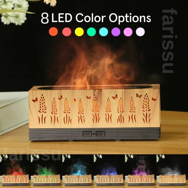 Alev Efektli Hava Nemlendirici ve Aroma Difüzör