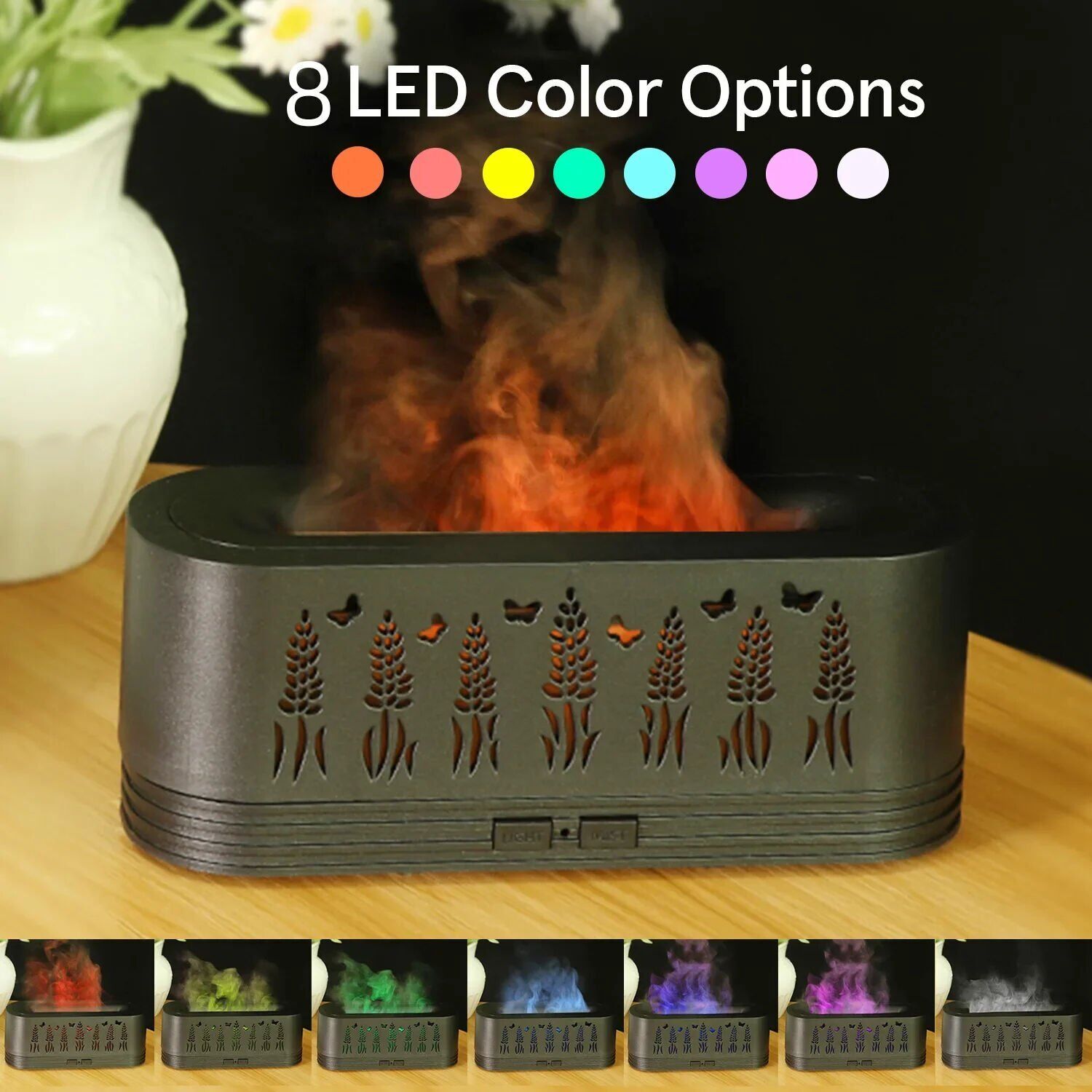 Alev Efektli Hava Nemlendirici ve Aroma Difüzör