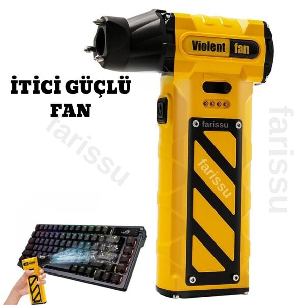 OR-F015 Çok Fonksiyonlu Şarjlı El Fanı, Araba Acil Durum Çekici, Koltuk Kemer Kesici, JET FANI