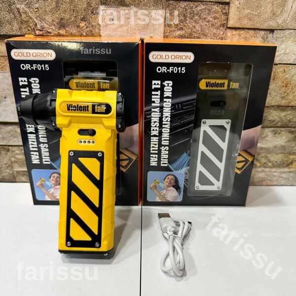 OR-F015 Çok Fonksiyonlu Şarjlı El Fanı, Araba Acil Durum Çekici, Koltuk Kemer Kesici, JET FANI
