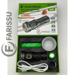 Gold Silver GS-7550 30W Profesyonel Şarjlı El Feneri - Güçlü Işık, Mıknatıslı Taban, Enerji Tasarruflu LED