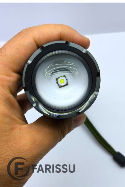 OR-G66Y 100W Profesyonel Şarjlı Fener: 5000 Lümen, 1.5 KM Zoomlu Menzil ve Powerbank Özelliği