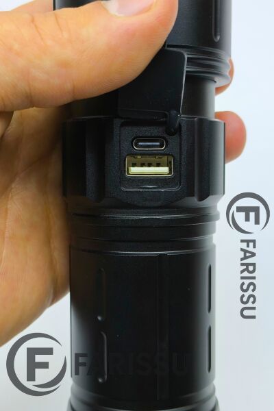 OR-G530 Alüminyum Gövdeli Güçlü Şarjlı Fener | 100W, 5000 Lümen, 9000 mAh Powerbank Özellikli