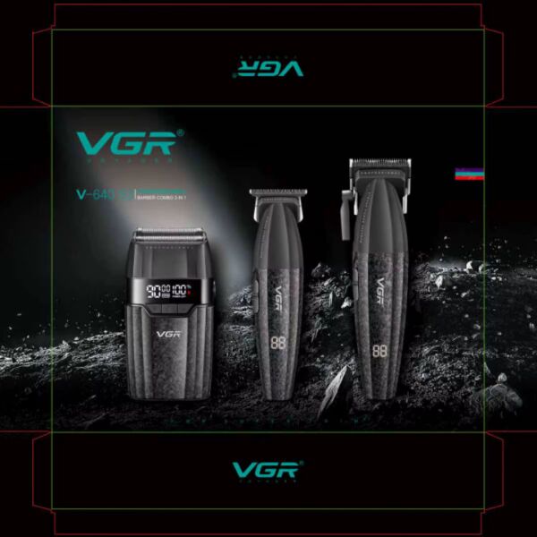v-6740S3 Profesyonel Kablosuz Saç ve Sakal Kesme Makinesi – 3 in 1 Tıraş Seti