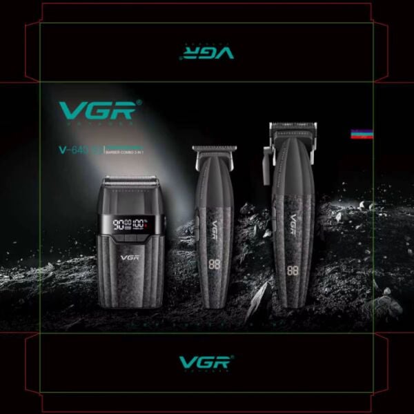 v-6740S3 Profesyonel Kablosuz Saç ve Sakal Kesme Makinesi – 3 in 1 Tıraş Seti