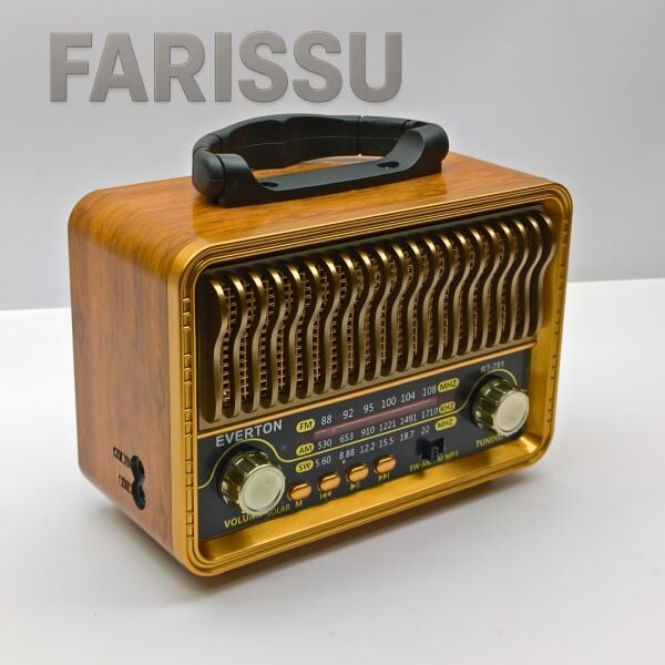 Everton RT-751 Nostaljik Tasarımlı Bluetooth/Solar/USB/TF Kart Destekli AM/FM/SW