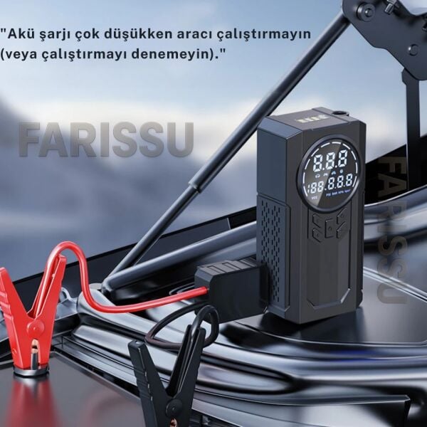 4'ü 1 Arada Çok Fonksiyonlu Akıllı Hava Kompresörü ve Akü Takviye Cihazı  YAGE YG-B41