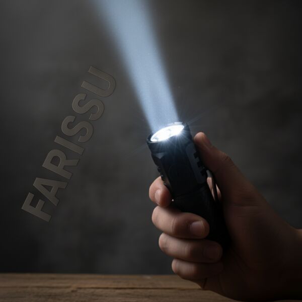 3 LED'li Güçlü Mini El Feneri Şarj Edilebilir Type-C