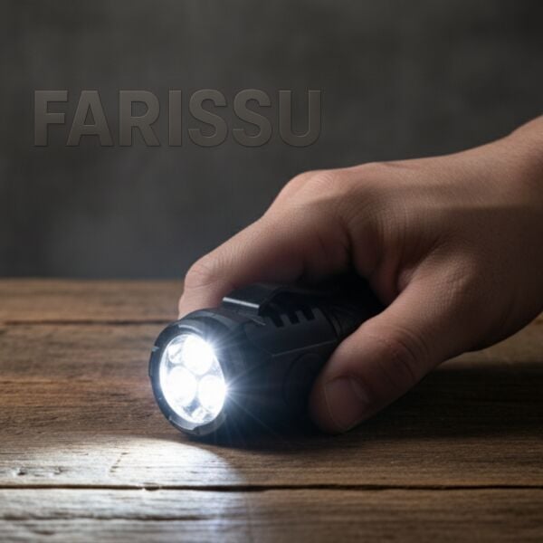 3 LED'li Güçlü Mini El Feneri Şarj Edilebilir Type-C