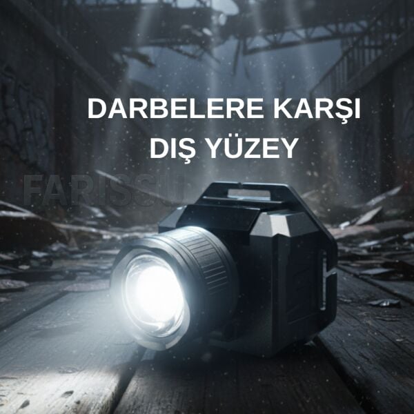 Çok Fonksiyonlu Şarj Edilebilir Kafa Lambası (SDR-X1) - Sensörlü, Solar ve Powerbank Özellikli