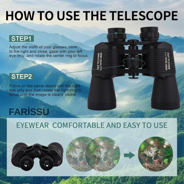 KL65 20x50 HD Dürbün | Geniş Görüş Açısı, Yüksek Büyütme Kapasitesi Full HD