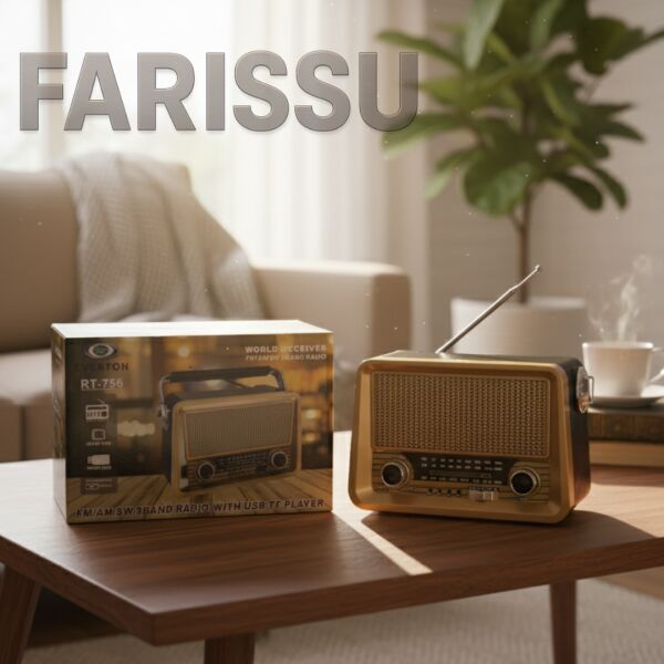 Everton RT-756 Nostaljik Retro Tasarım Radyo - FM/AM/SW 3 Bant, Bluetooth, USB/TF MP3 Çalar