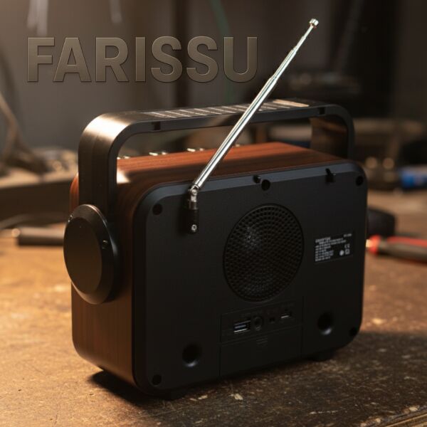 RT-734 Gerçek Eskitme Görünümlü Şömine Efektli Nostaljik Radyo | Güneş Enerjili, Bluetooth'lu, Fenerli