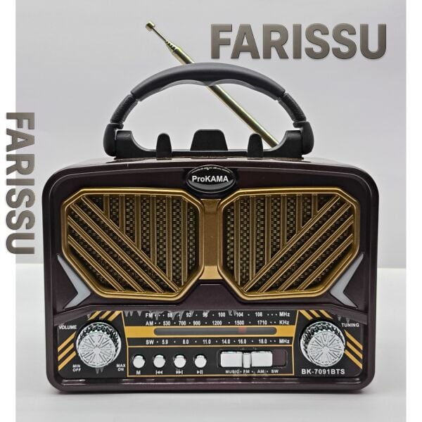 Taşınabilir Güneş Panelli Nostaljik Radyo Işıldaklı FM/AM/SW Desteği USB/TF Kart Girişli