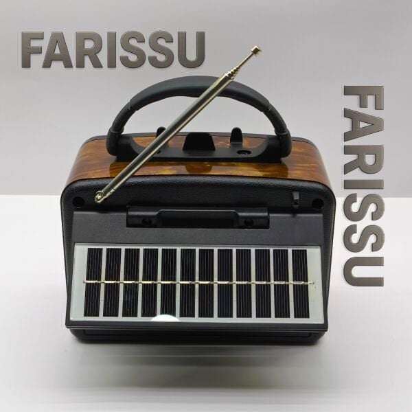 Taşınabilir Güneş Panelli Nostaljik Radyo Işıldaklı FM/AM/SW Desteği USB/TF Kart Girişli