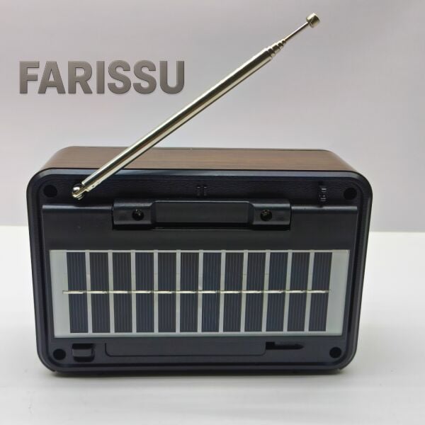 BK-340 Solar Şarjlı Retro Görünümlü AM/FM/SW 3 Bant Dünya Radyosu ve MP3 Çalar - Kahve/Bronz